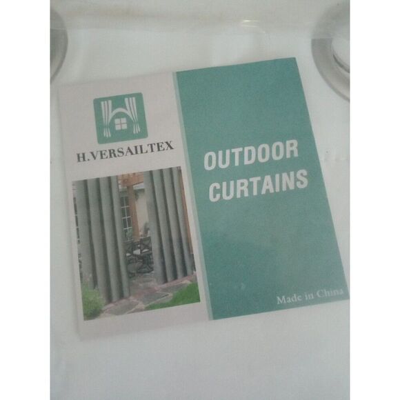 White Grommet Lien Curtain Panels 52" x 84" Set of 2 by H. Versailtex NEW - Picture 4 of 9